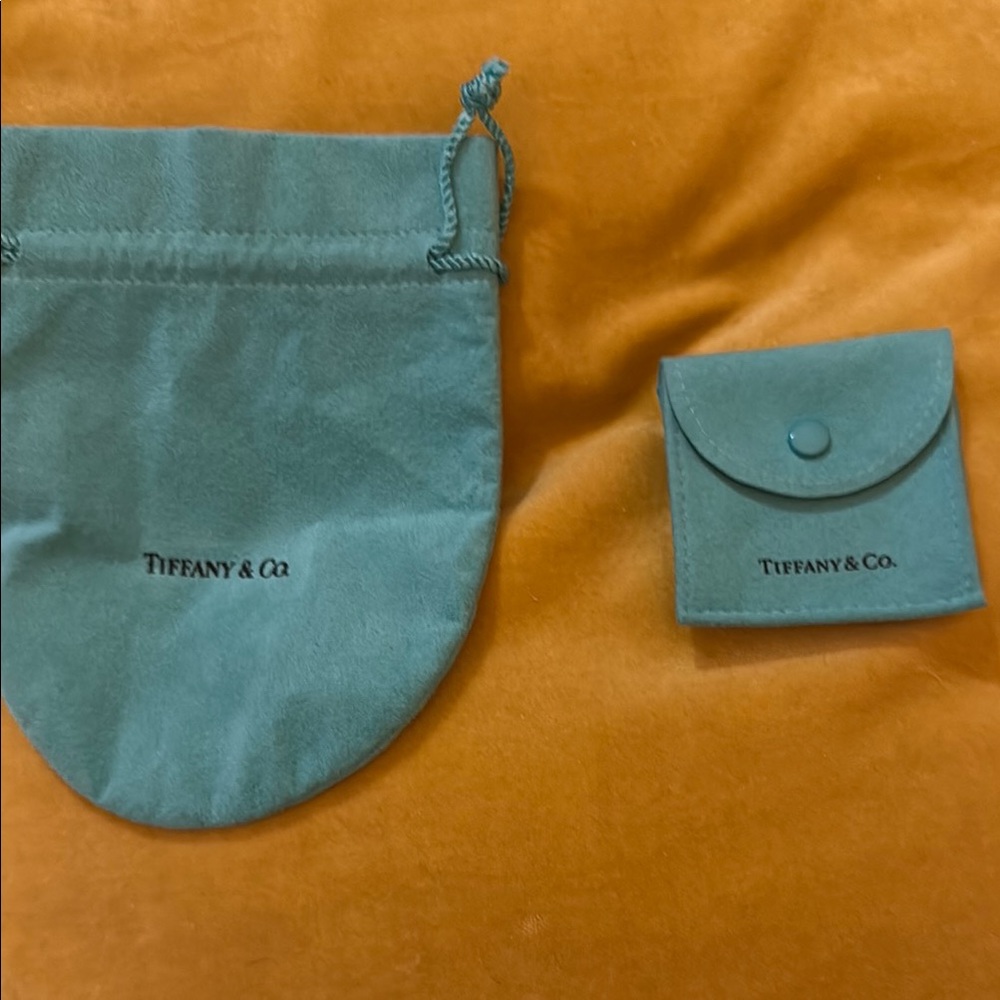 Tiffany & Co. Green Suede Pouch Set